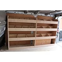 Vauxhall Vivaro SWB pre 2014 OS - Estantería de madera contrachapada ligera delantera y trasera para furgoneta - Sistema…